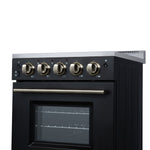 Forno Loiano 24 Inch Freestanding Electric Range in Black, Canada Version, Plug and Cord Included - BonPrix Électroménagers