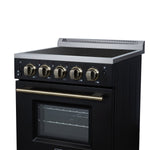Forno Loiano 24 Inch Freestanding Electric Range in Black, Canada Version, Plug and Cord Included - BonPrix Électroménagers