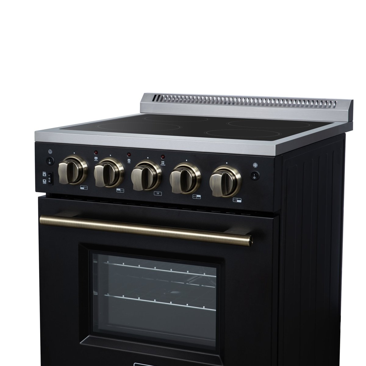 Forno Loiano 24 Inch Freestanding Electric Range in Black, Canada Version, Plug and Cord Included - BonPrix Électroménagers