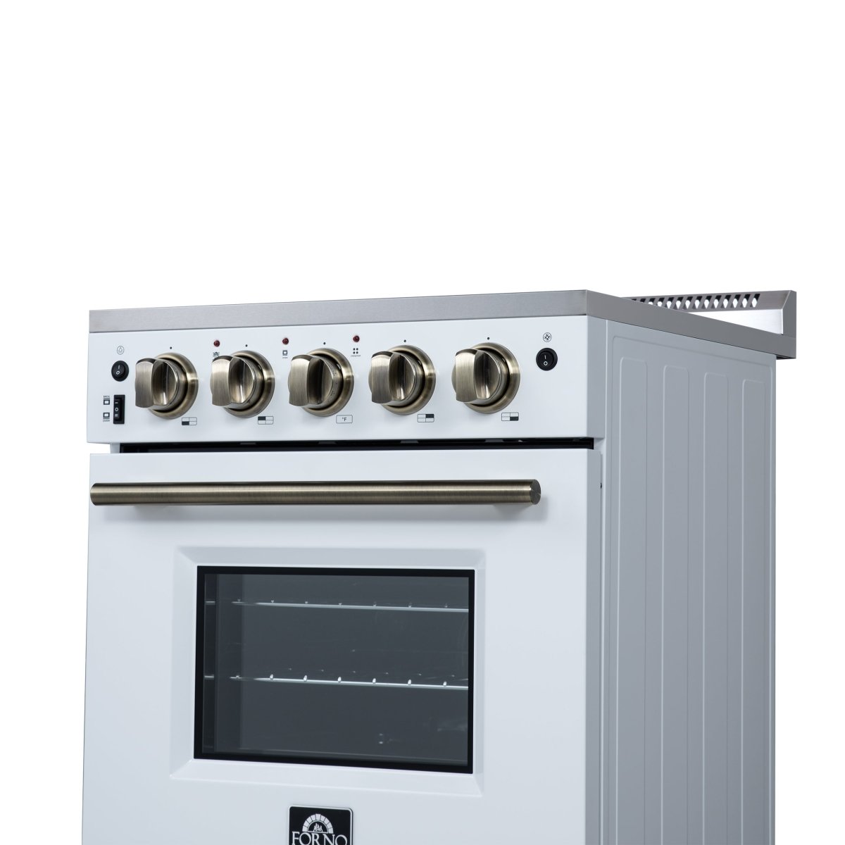 Forno Loiano 24 Inch Freestanding Electric Range in White, Canada Version, Plug and Cord Included - BonPrix Électroménagers