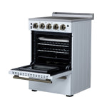 Forno Loiano 24 Inch Freestanding Electric Range in White, Canada Version, Plug and Cord Included - BonPrix Électroménagers