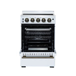 Forno Loiano 24 Inch Freestanding Electric Range in White, Canada Version, Plug and Cord Included - BonPrix Électroménagers