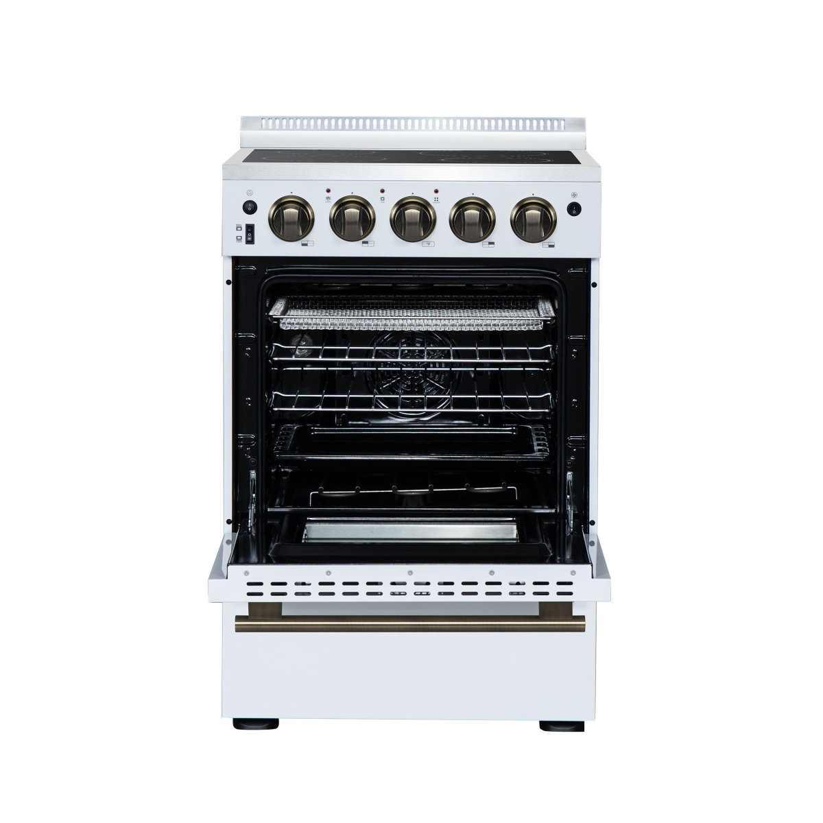 Forno Loiano 24 Inch Freestanding Electric Range in White, Canada Version, Plug and Cord Included - BonPrix Électroménagers