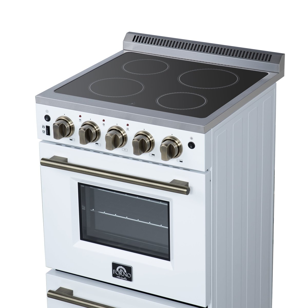 Forno Loiano 24 Inch Freestanding Electric Range in White, Canada Version, Plug and Cord Included - BonPrix Électroménagers