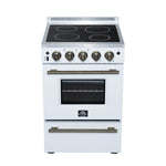 Forno Loiano 24 Inch Freestanding Electric Range in White, Canada Version, Plug and Cord Included - BonPrix Électroménagers