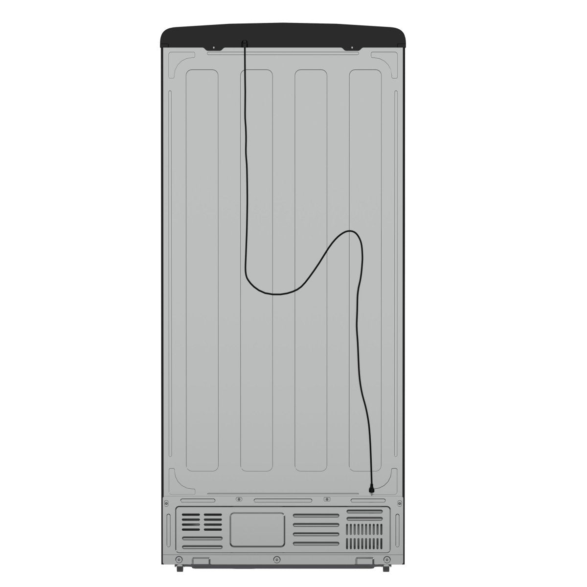 Forno Luigi 33-Inch French Door Refrigerator, 18 cu.ft, Black Finish, Antique Brass Handles, ENERGY STAR Certified - BonPrix Électroménagers