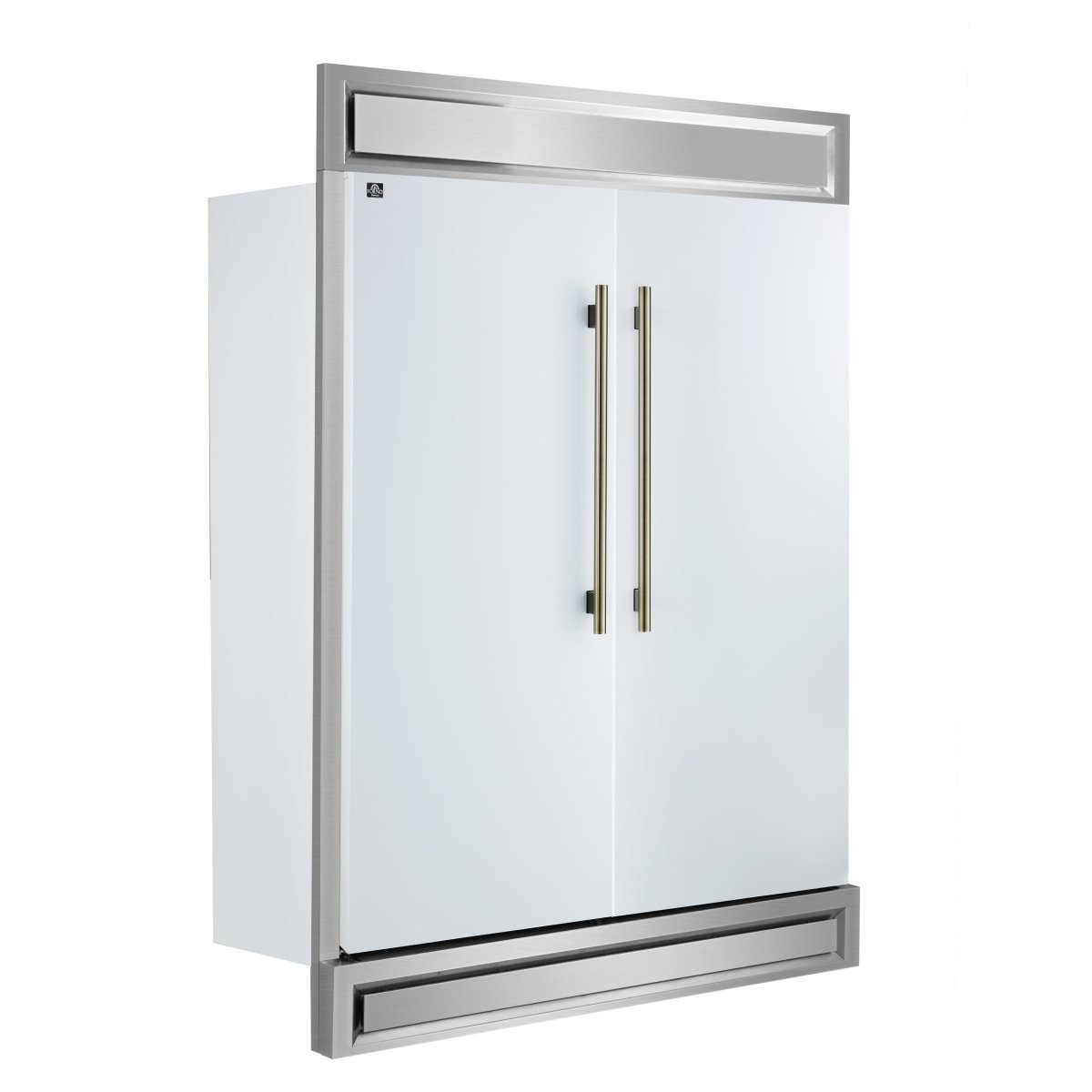 Forno Maderno 2-28-Inch Wide Convertible Refrigerator/Freezer in White, Decorative Trim, 27.2 cu.ft, 84-Inch High, ENERGY STAR Certified - BonPrix Électroménagers