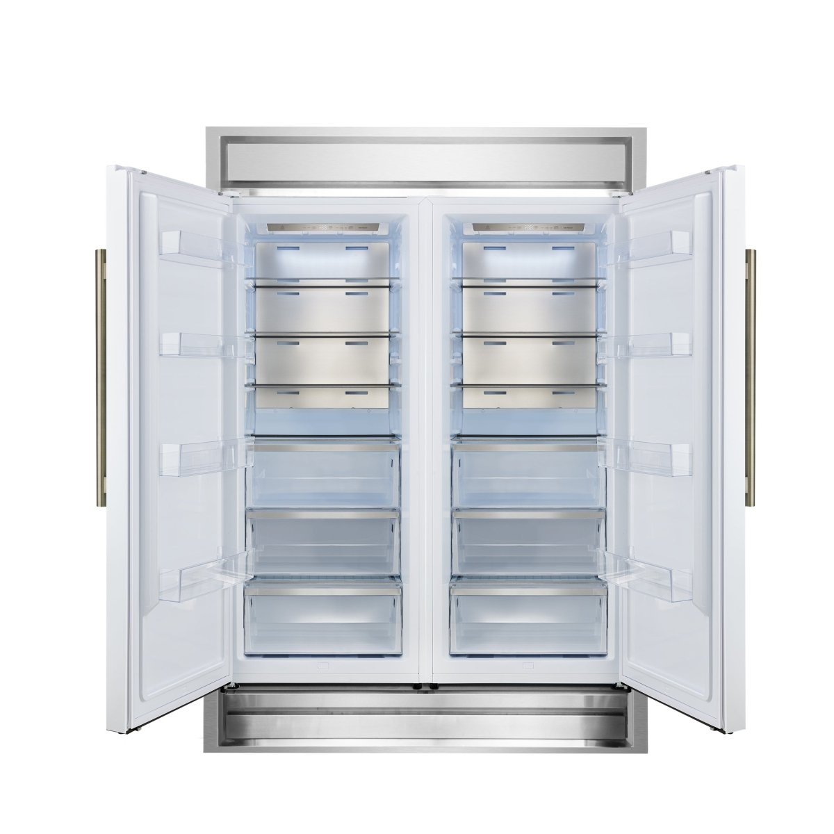 Forno Maderno 2-28-Inch Wide Convertible Refrigerator/Freezer in White, Decorative Trim, 27.2 cu.ft, 84-Inch High, ENERGY STAR Certified - BonPrix Électroménagers