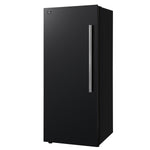 Forno Maderno 28-Inch Convertible Upright Freezer/Refrigerator in Black with Antique Brass Handle, 13.6 cu.ft., Left Swing - BonPrix Électroménagers