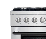 Forno Marco 36-Inch Dual Fuel Range, Stainless Steel, 6 Burners, 67,000 BTU, True Convection Oven, Energy Efficient - BonPrix Électroménagers