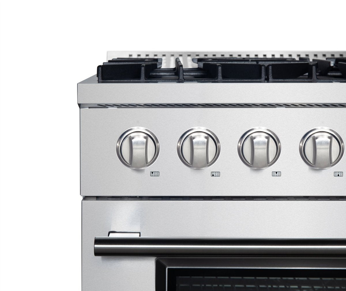 Forno Marco 36-Inch Dual Fuel Range, Stainless Steel, 6 Burners, 67,000 BTU, True Convection Oven, Energy Efficient - BonPrix Électroménagers