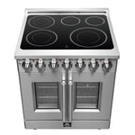 Forno Massimo 30-Inch Freestanding French Door Electric Range, True Convection Oven - BonPrix Électroménagers