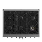 Forno Massimo 36-Inch Freestanding French Door Gas Range, 6 Burners, Convection Oven, Energy Efficient - BonPrix Électroménagers