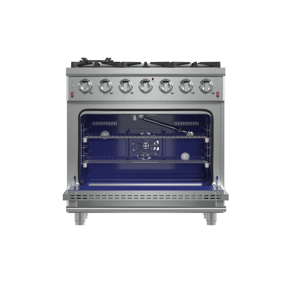 Forno Massimo 36-Inch Freestanding Gas Range, 6 Sealed Burners, Convection Oven, Energy Efficient - BonPrix Électroménagers
