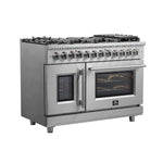 Forno Massimo 48-Inch Freestanding French Door Dual Fuel Range, 8 Burners, True Convection Oven - BonPrix Électroménagers