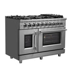 Forno Massimo 48-Inch Freestanding French Door Gas Range, 8 Burners, Convection Oven, Energy Efficient - BonPrix Électroménagers