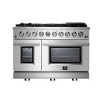 Forno Massimo 48-Inch Freestanding Gas Range, 8 Burners, True Convection Oven - BonPrix Électroménagers
