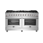 Forno Massimo 60-Inch Freestanding Gas Range, 10 Burners, True Convection Oven - BonPrix Électroménagers