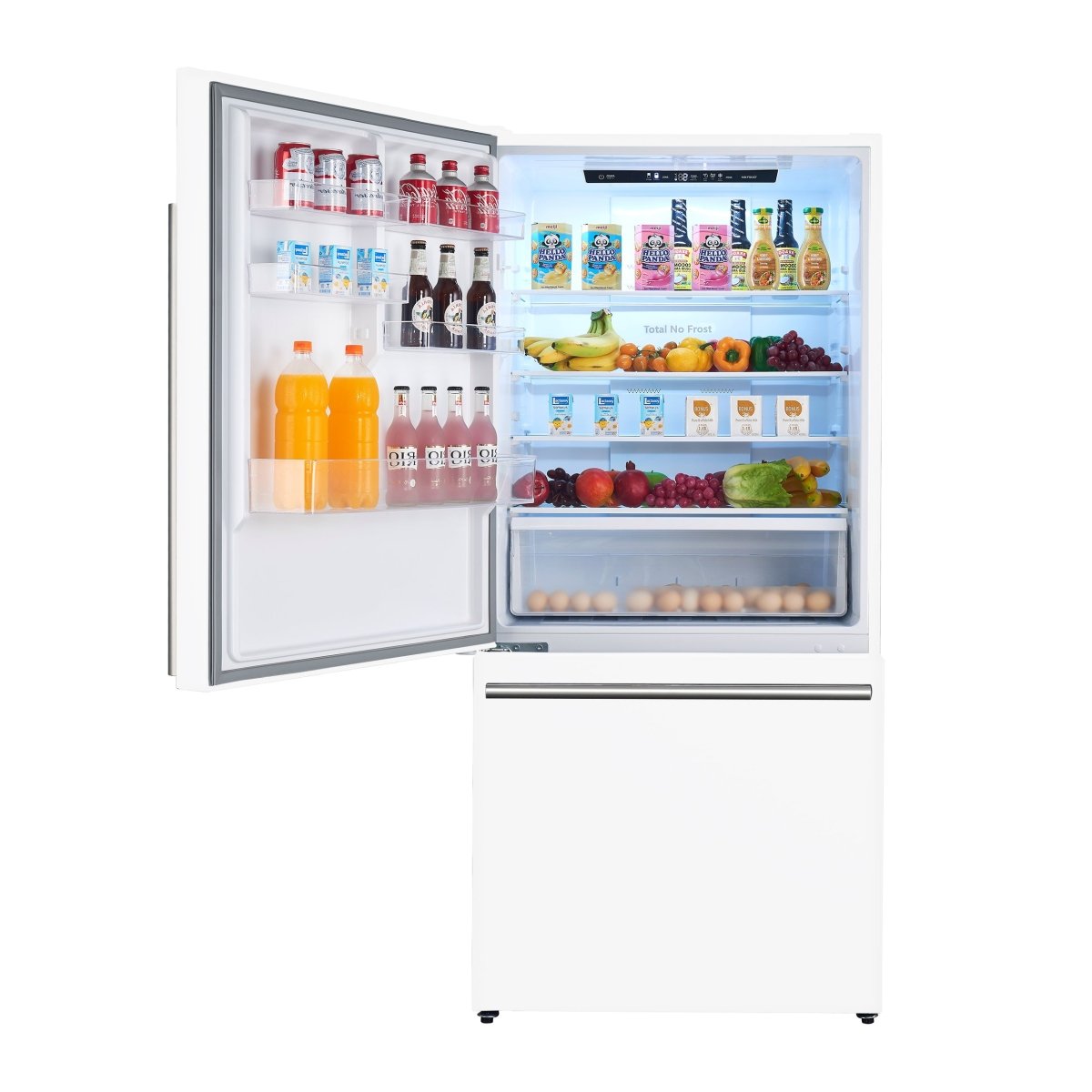 Forno Milano 2-Piece 62-Inch Freestanding Dual Bottom Freezer Refrigerator, White – 34.4 cu.ft, Touch Control, Ice Maker - BonPrix Électroménagers