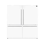 Forno Milano 2-Piece 62-Inch Freestanding Dual Bottom Freezer Refrigerator, White – 34.4 cu.ft, Touch Control, Ice Maker - BonPrix Électroménagers