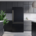 Forno Milano Espresso 31-Inch Bottom Freezer Refrigerator, Black, 17.2 cu.ft Capacity, Energy Efficient - BonPrix Électroménagers