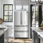 Forno Moena 36-Inch French Door Refrigerator, 19.2 cu.ft, Counter Depth, Ice Maker, Stainless Steel Interior Panel, ENERGY STAR Certified - BonPrix Électroménagers