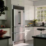 Forno Moena 40-Inch French Door Refrigerator, Stainless Steel, 19.2 cu.ft, Decorative Grill, ENERGY STAR Certified - BonPrix Électroménagers