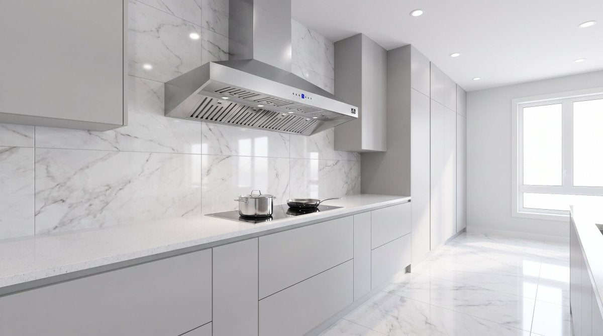 Forno Orvieto 60-Inch Wall Mount Range Hood, LED Lighting, Heavy Duty, Stainless Steel - BonPrix Électroménagers