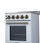 Forno Pallerano 20 Inch Freestanding Electric Range in White, Canada Version, Plug and Cord Included - BonPrix Électroménagers