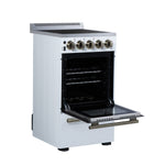 Forno Pallerano 20 Inch Freestanding Electric Range in White, Canada Version, Plug and Cord Included - BonPrix Électroménagers