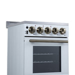 Forno Pallerano 20 Inch Freestanding Electric Range in White, Canada Version, Plug and Cord Included - BonPrix Électroménagers