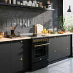 Forno Paolo 30-Inch Freestanding Electric Range, Black, 4.38 cu.ft, True Convection Oven, Energy Efficient - BonPrix Électroménagers