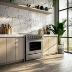 Forno Paolo 30-Inch Freestanding Electric Range, Stainless Steel, 4.38 cu.ft, True Convection Oven, Energy Efficient - BonPrix Électroménagers