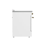 Forno Paolo 30-Inch Freestanding Electric Range, White, 4.38 cu.ft, True Convection Oven, Energy Efficient - BonPrix Électroménagers