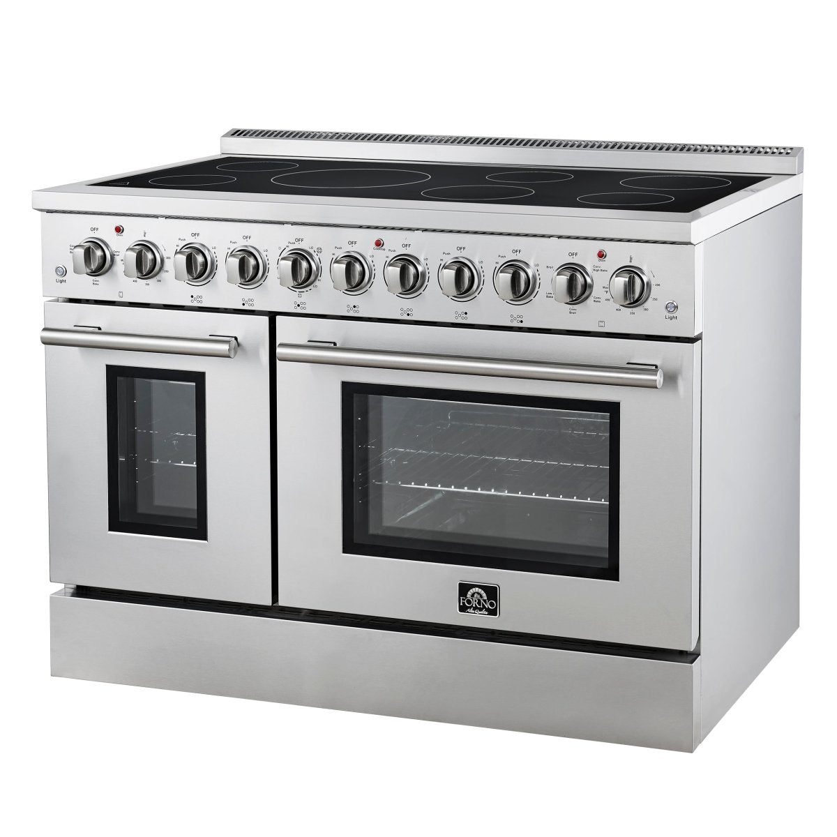 Forno Paolo 48 Inch Freestanding Electric Range, Stainless Steel, 6.7 cu.ft, True Convection Oven, Energy Efficient - BonPrix Électroménagers