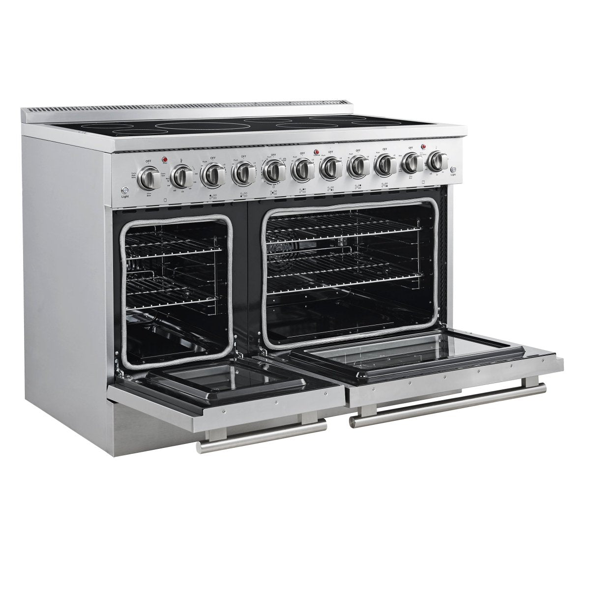 Forno Paolo 48 Inch Freestanding Electric Range, Stainless Steel, 6.7 cu.ft, True Convection Oven, Energy Efficient - BonPrix Électroménagers