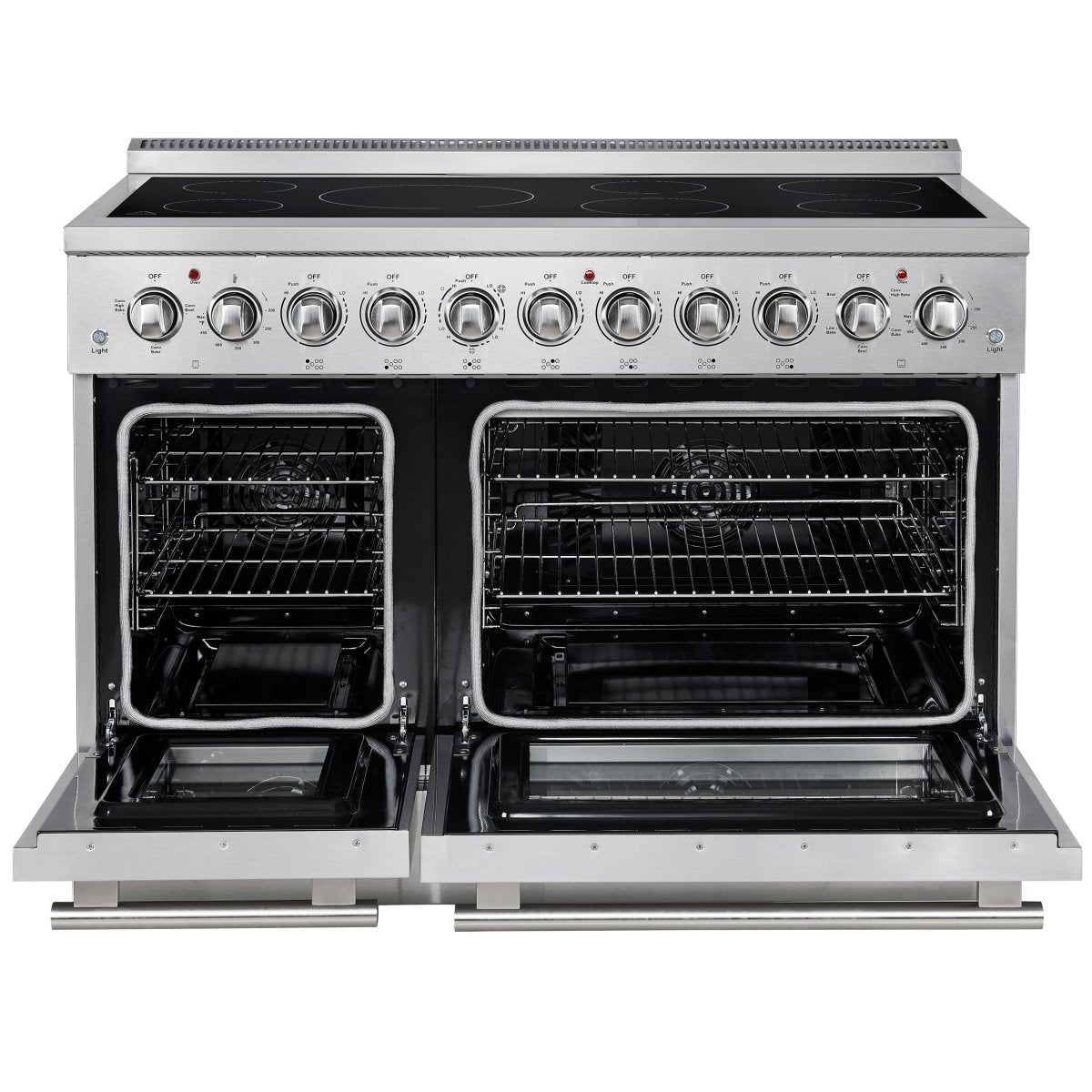 Forno Paolo 48 Inch Freestanding Electric Range, Stainless Steel, 6.7 cu.ft, True Convection Oven, Energy Efficient - BonPrix Électroménagers