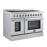 Forno Paolo 48 Inch Freestanding Electric Range, Stainless Steel, 6.7 cu.ft, True Convection Oven, Energy Efficient - BonPrix Électroménagers