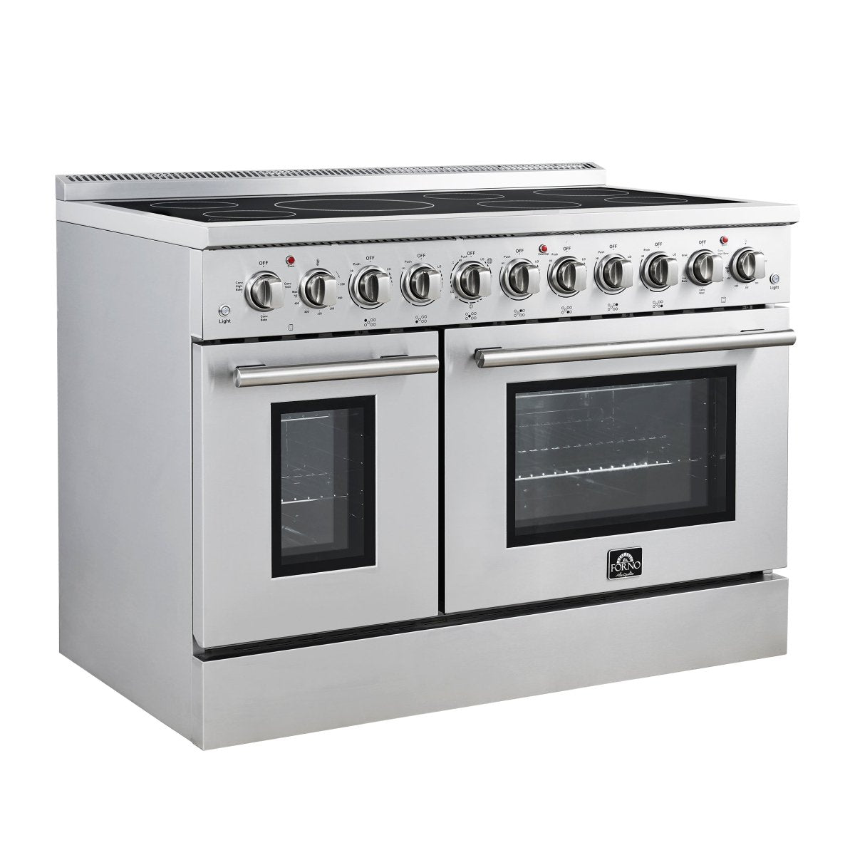 Forno Paolo 48 Inch Freestanding Electric Range, Stainless Steel, 6.7 cu.ft, True Convection Oven, Energy Efficient - BonPrix Électroménagers