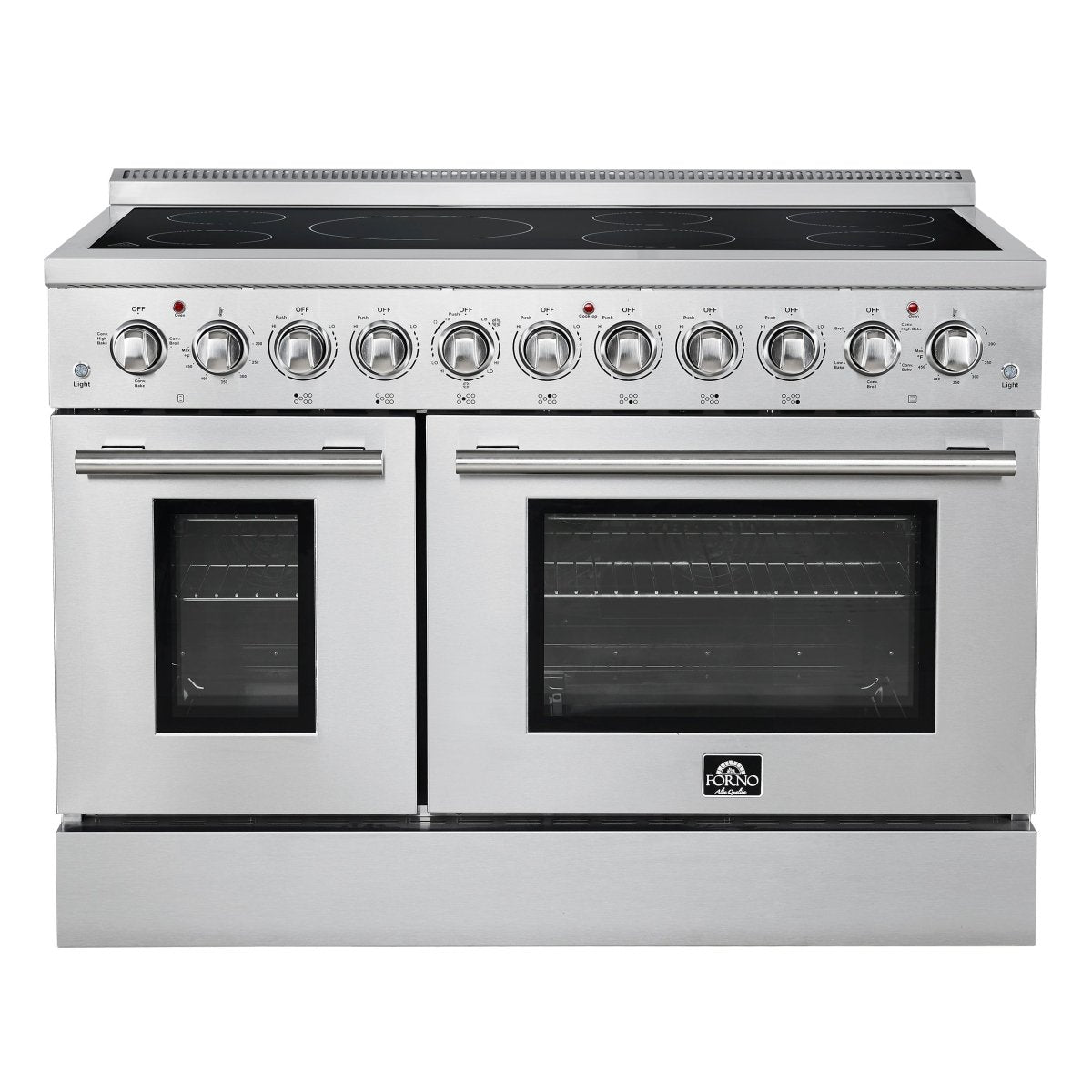Forno Paolo 48 Inch Freestanding Electric Range, Stainless Steel, 6.7 cu.ft, True Convection Oven, Energy Efficient - BonPrix Électroménagers