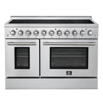 Forno Paolo 48 Inch Freestanding Electric Range, Stainless Steel, 6.7 cu.ft, True Convection Oven, Energy Efficient - BonPrix Électroménagers