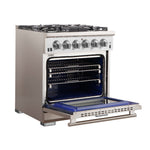 FORNO Premium 2-Piece Kitchen Bundle - Capriasca 30" Stainless Steel Range, Forno Gallipoli 30" French Door Refrigerator with Bottom Freezer 17.5 cu. ft Capacity - FBDL-019-01CAUS - BonPrix Électroménagers