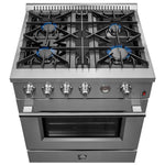 FORNO Premium 2-Piece Kitchen Bundle -Marco 30-inch Gas Range Stainless Steel, Forno Salerno 36" Side by Side Stainless Steel Refrigerator 20 cu.ft - FBDL-021-03CAUS - BonPrix Électroménagers