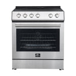 FORNO Premium 3-Piece Kitchen Bundle - 30" Electric Range, 31" French Door Refrigerator, 24" Built-In Dishwasher, Stainless Steel - FBDL-011-01CA - BonPrix Électroménagers