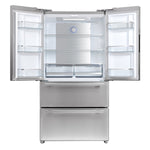 FORNO Premium 3-Piece Kitchen Bundle - 36" Gas Range, 36" French Door Refrigerator, 24" Built-In Dishwasher, Stainless Steel - FBDL-009-02CAUS - BonPrix Électroménagers