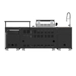 Forno Rimini Outdoor Kitchen 30" BBQ 62,600 BTU, 3 Burners with Sear & Rotisserie, 2.4 cu.ft. Beverage Center, Stainless Steel Sink, Black Cabinets & Gray Sintered Stone Countertop - BonPrix Électroménagers