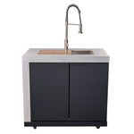 Forno Rimini Outdoor Kitchen: 30" BBQ 62,600 BTU, 4.8 cu.ft. Refrigerators, White Countertops - BonPrix Électroménagers