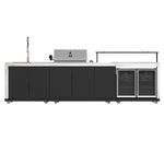 Forno Rimini Outdoor Kitchen: 30" BBQ 62,600 BTU, 4.8 cu.ft. Refrigerators, White Countertops - BonPrix Électroménagers