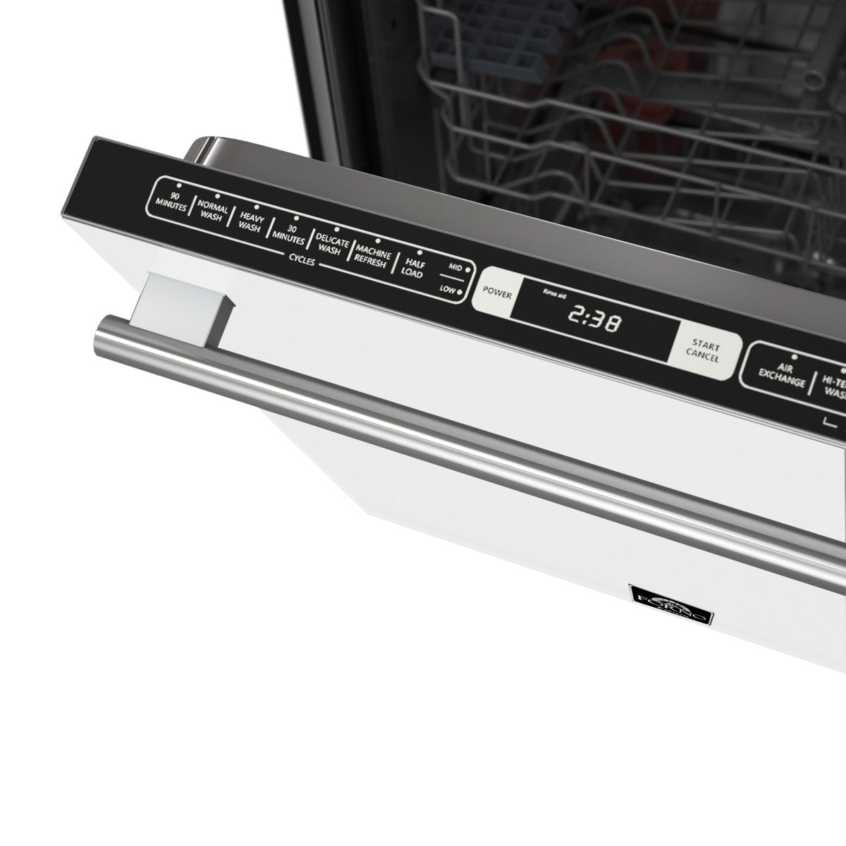 Forno Romano Espresso 24-Inch Built-In Dishwasher, White Finish, Stainless Steel Tub, 49 dBA, Energy Star Certified - BonPrix Électroménagers