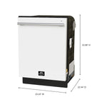 Forno Romano Espresso 24-Inch Built-In Dishwasher, White Finish, Stainless Steel Tub, 49 dBA, Energy Star Certified - BonPrix Électroménagers